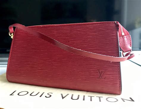 lv epi pochette price|LOUIS VUITTON Epi Pochette Accessories 24 Castillan Red .